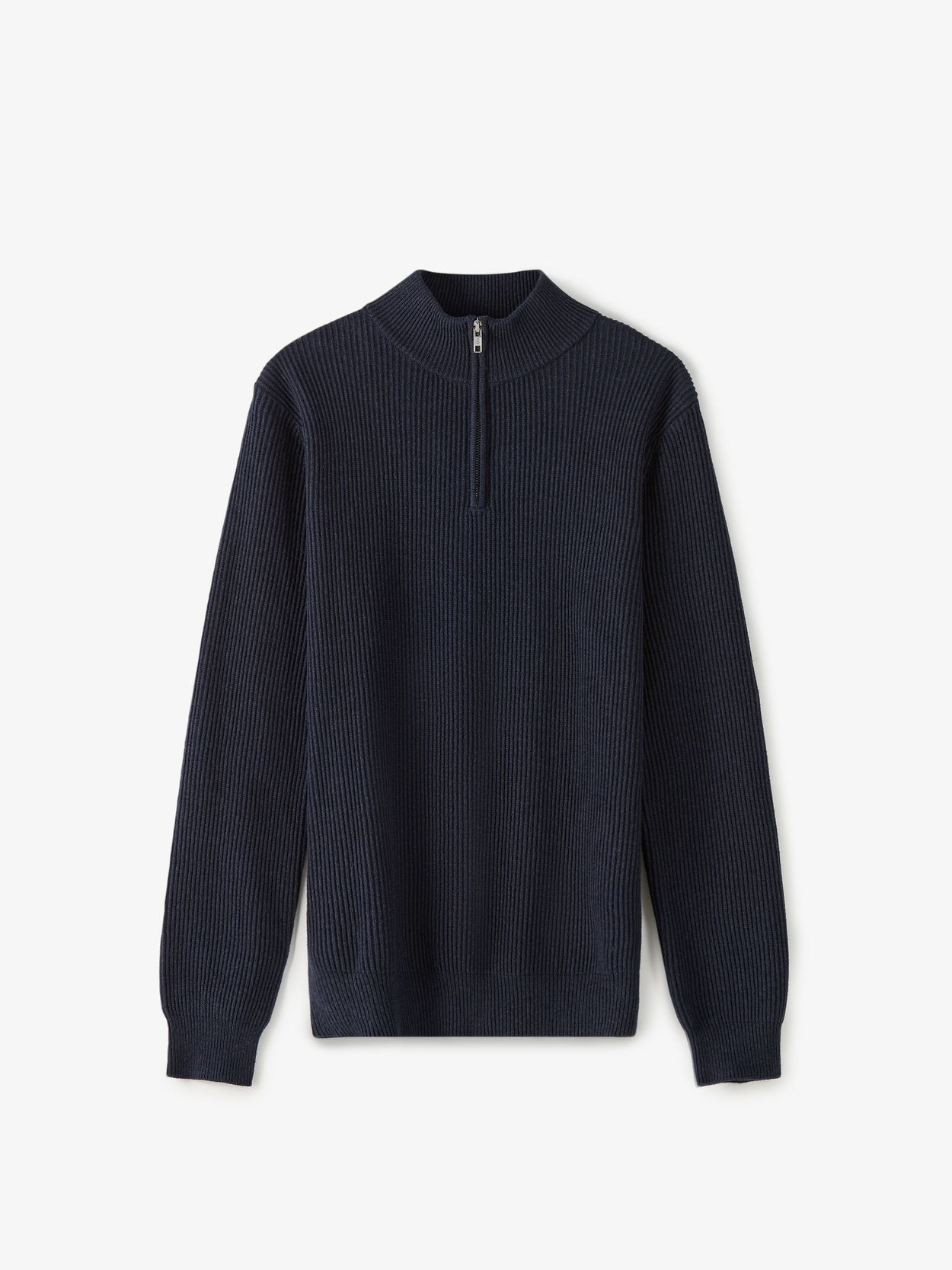 Dark Blue Zipper Sweater