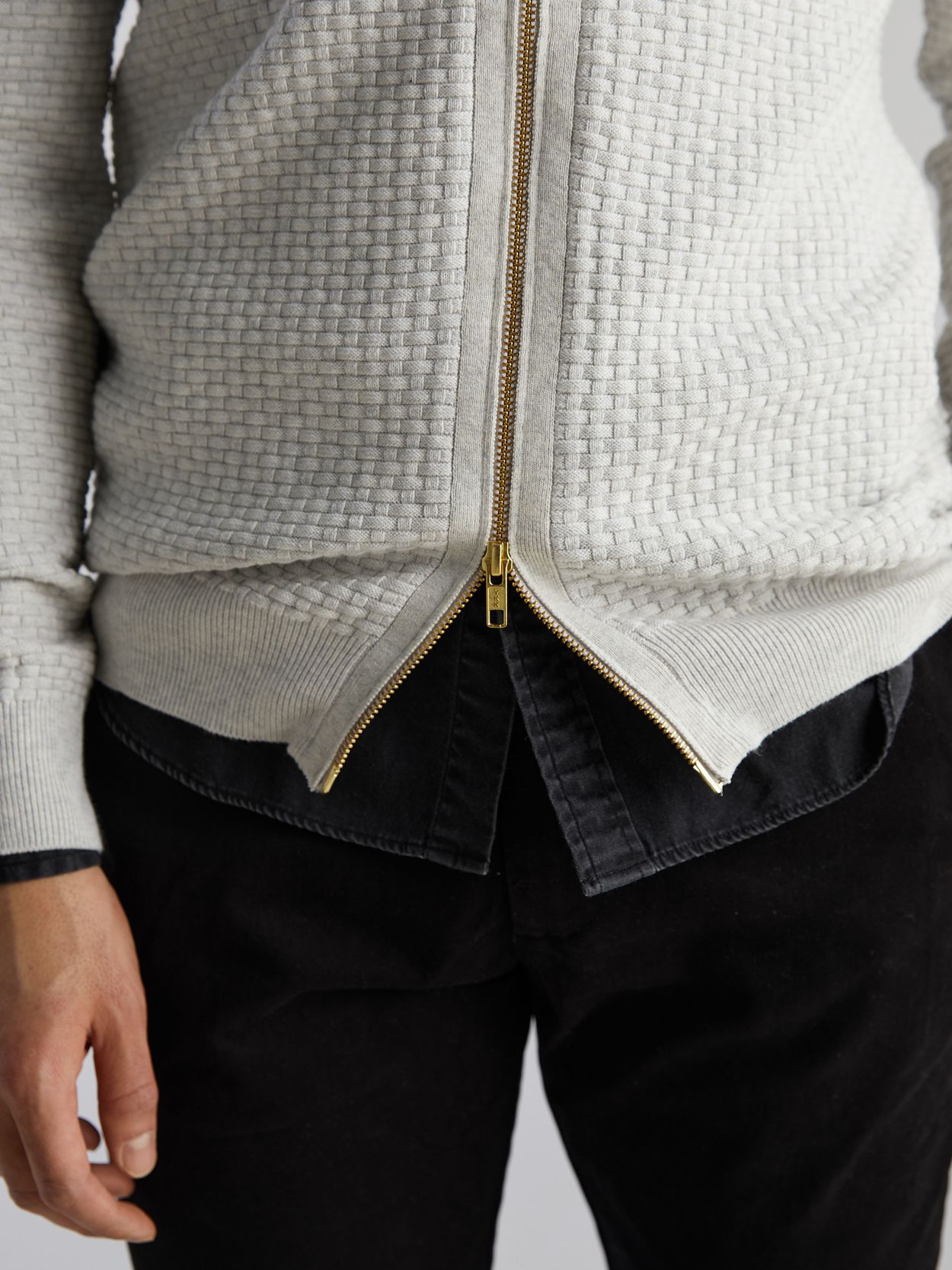 Grey Zipper Sweater