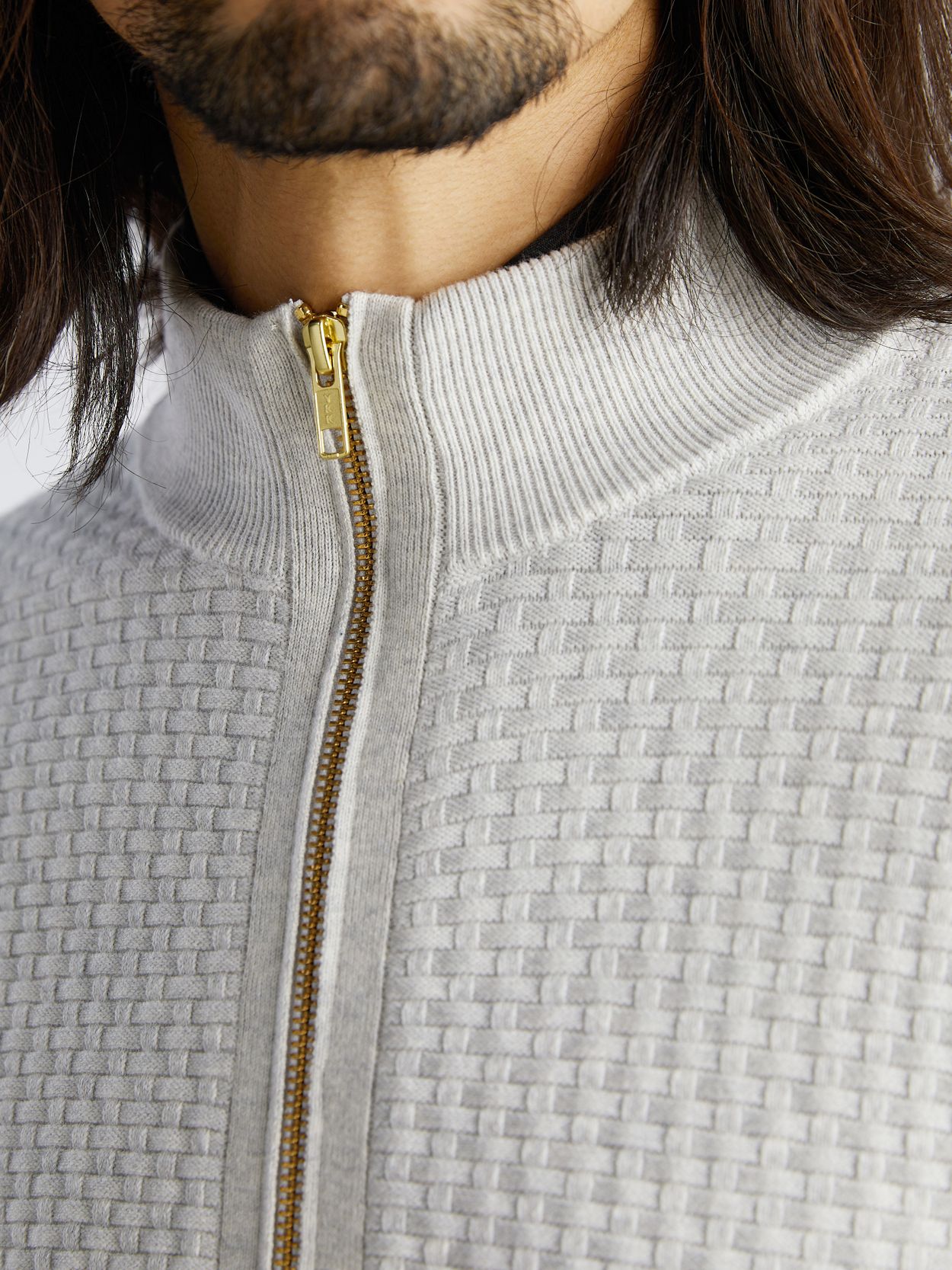 Grey Zipper Sweater