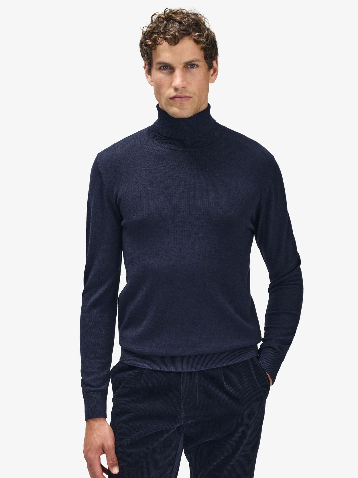 Mørkeblå Turtleneck Merinould