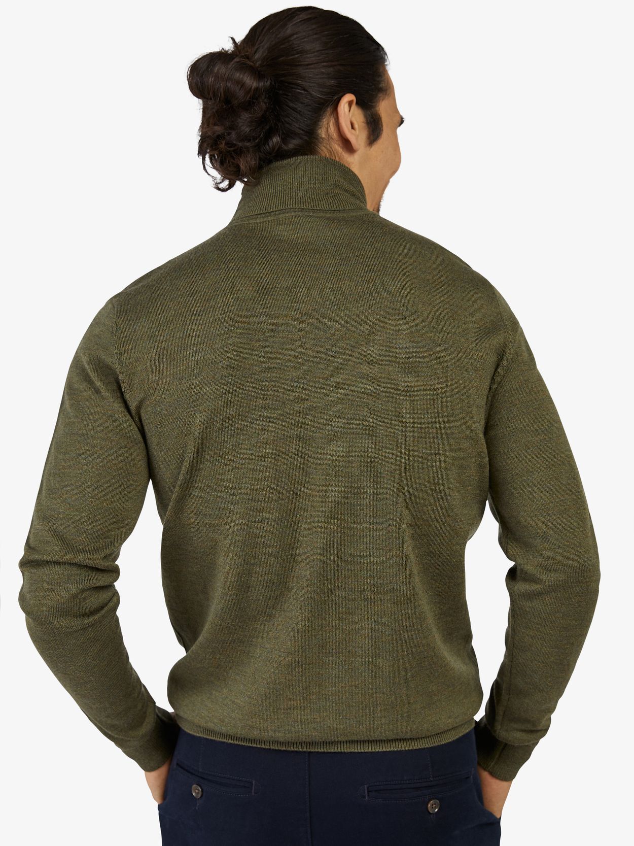 Orange Merino Turtleneck