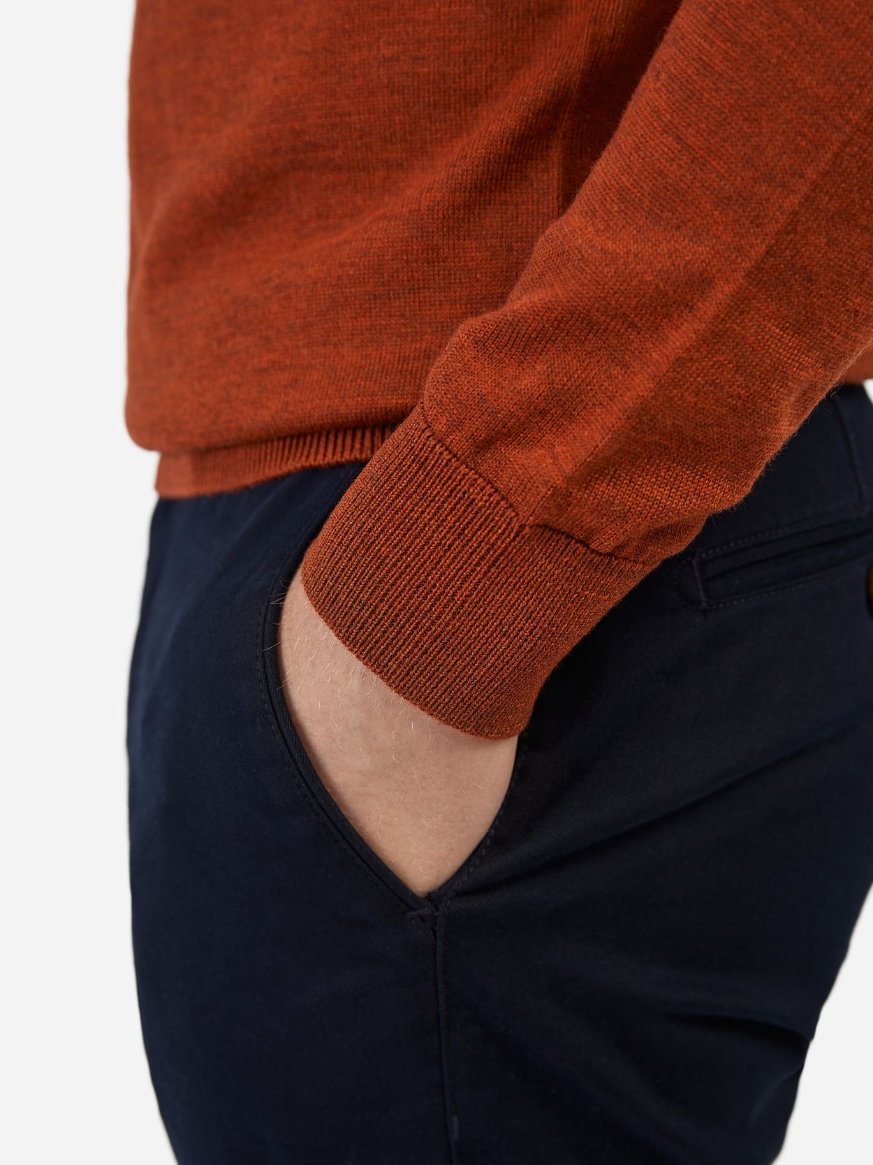 Orange Merino Turtleneck