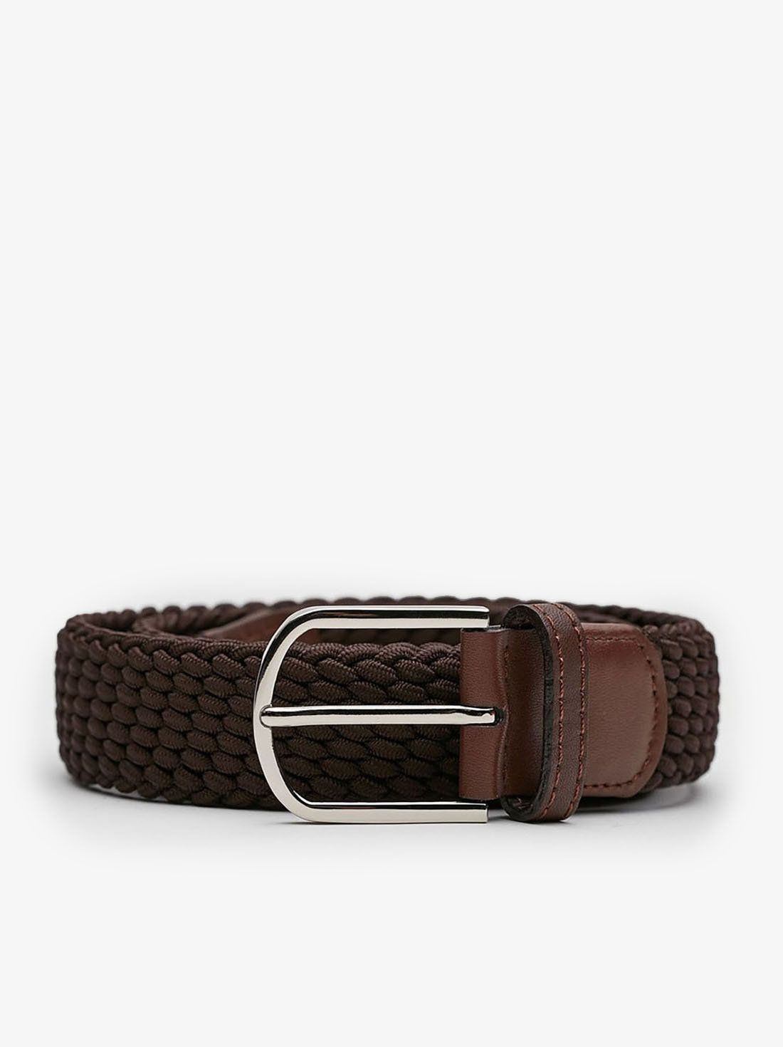 Ceinture Tressée Marron Foncé