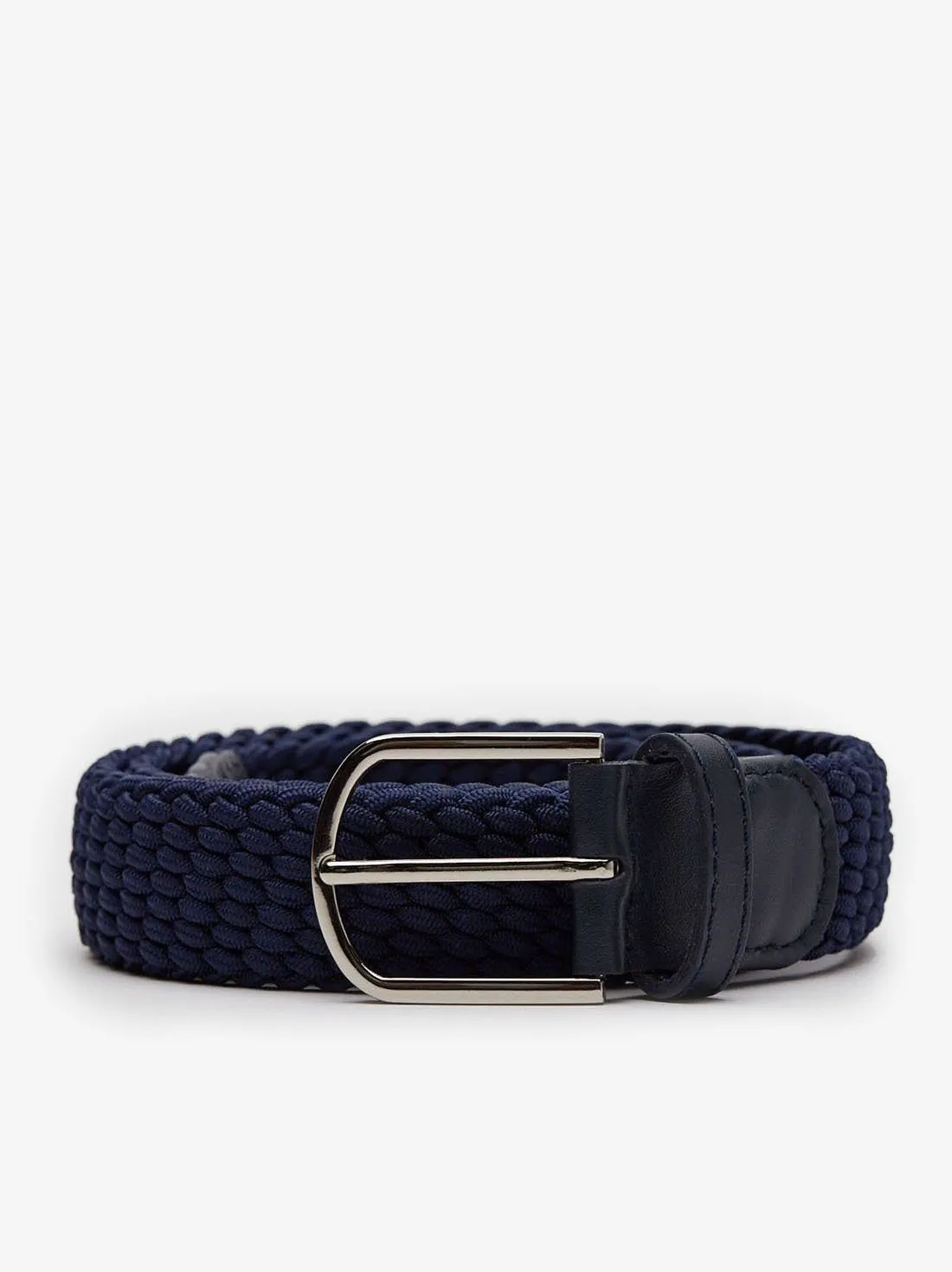 Ceinture Tressée Bleu Foncé