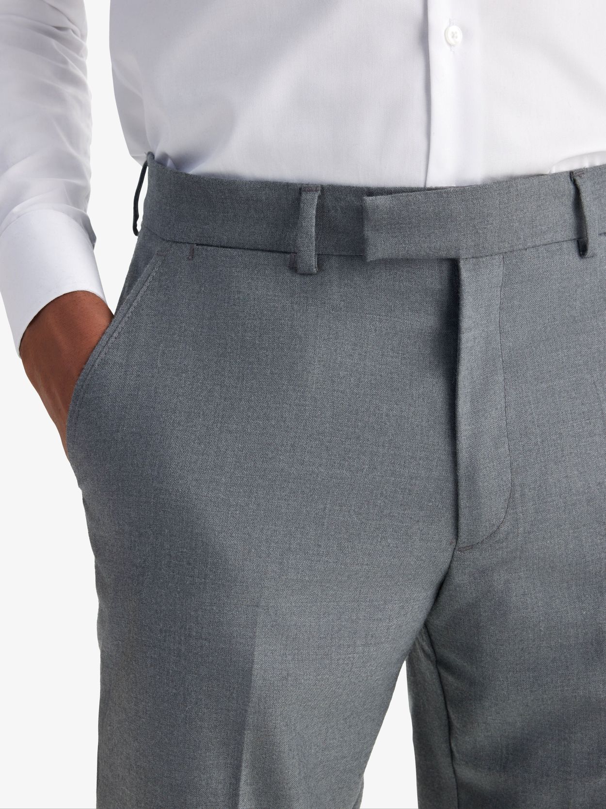 Grey Wool Trousers Brescia