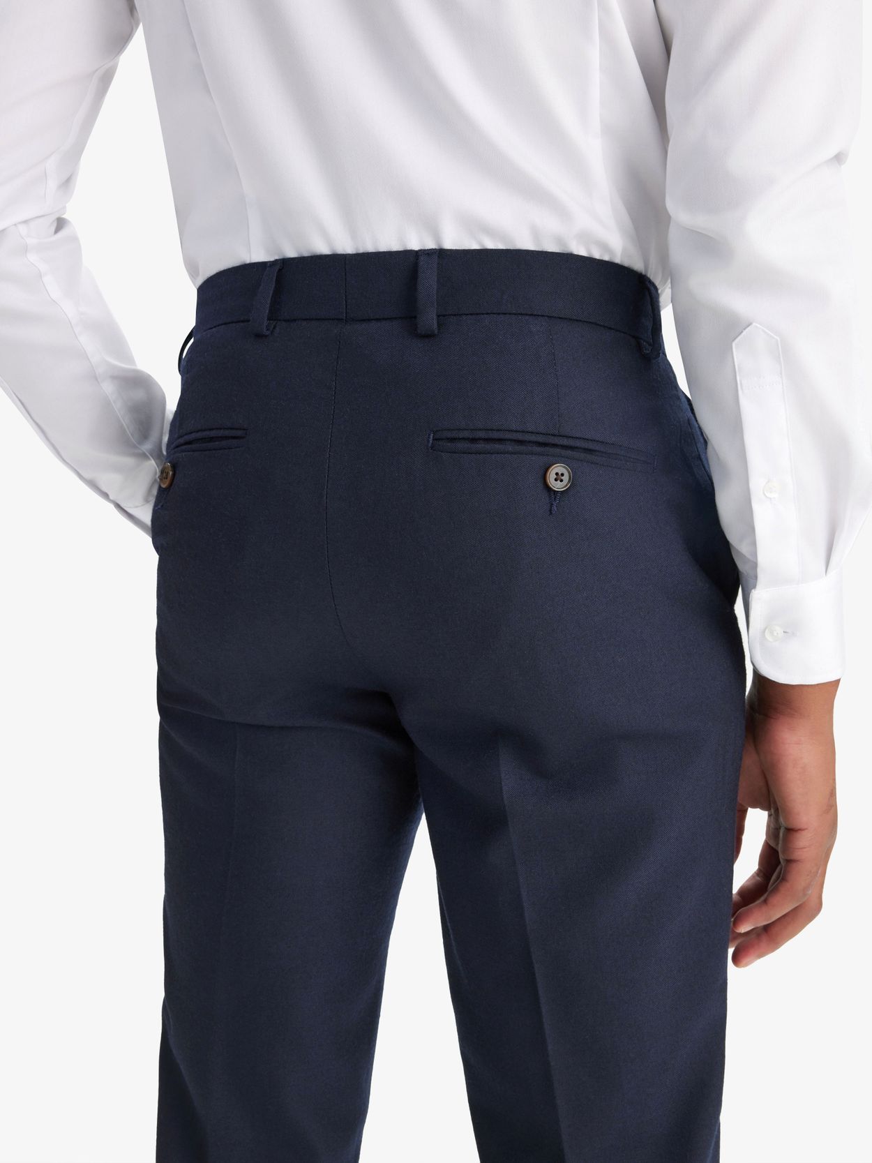 Blue Wool Trousers Brescia