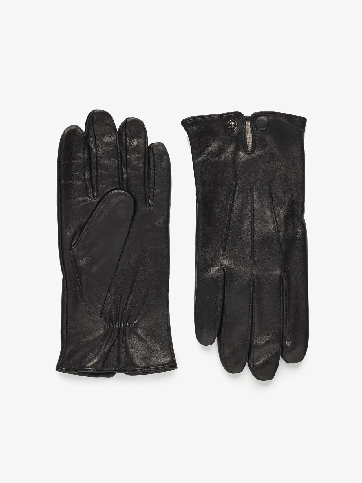 Black Leather Gloves Verbier