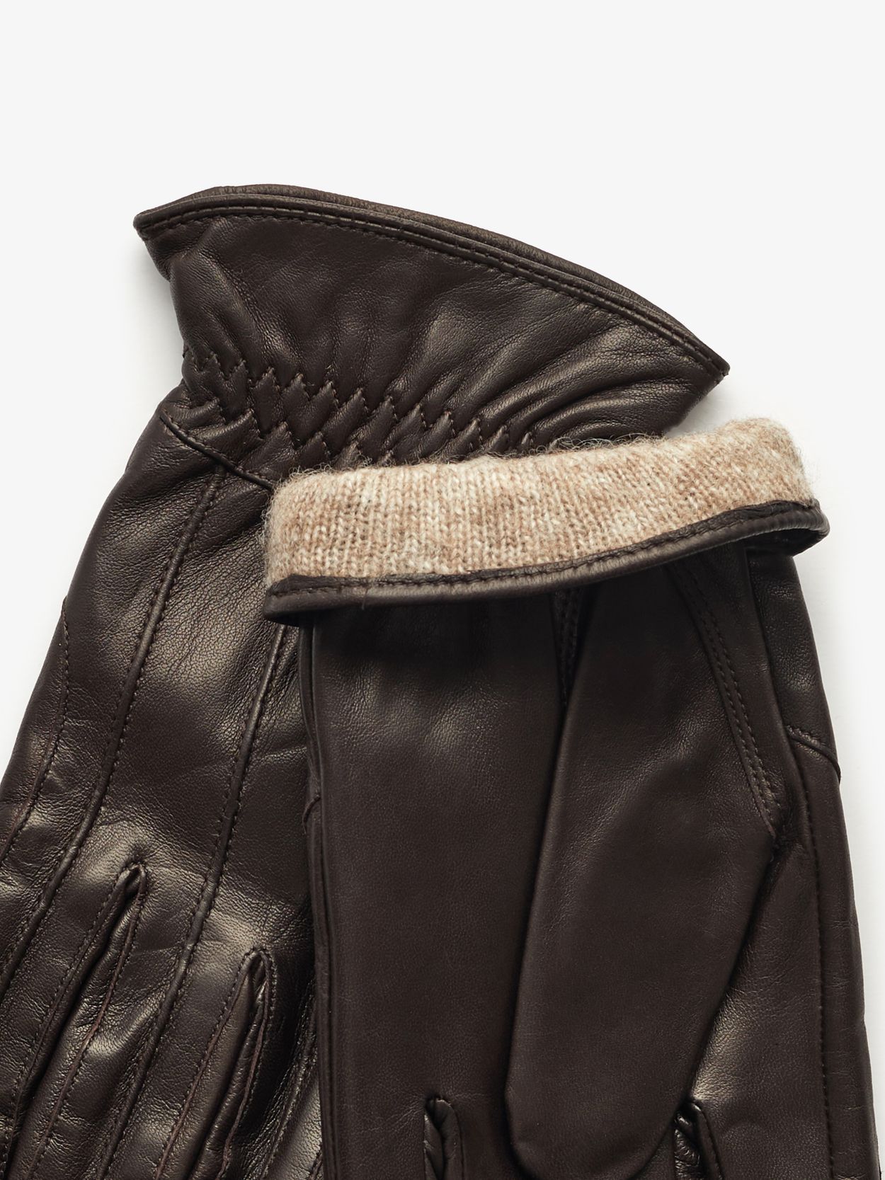 Brown Leather Gloves Zermatt