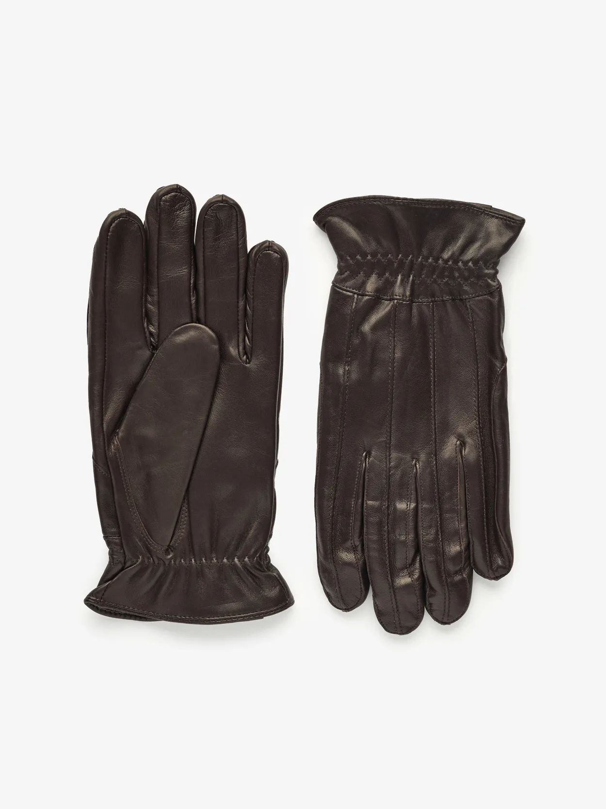 Brown Leather Gloves Zermatt