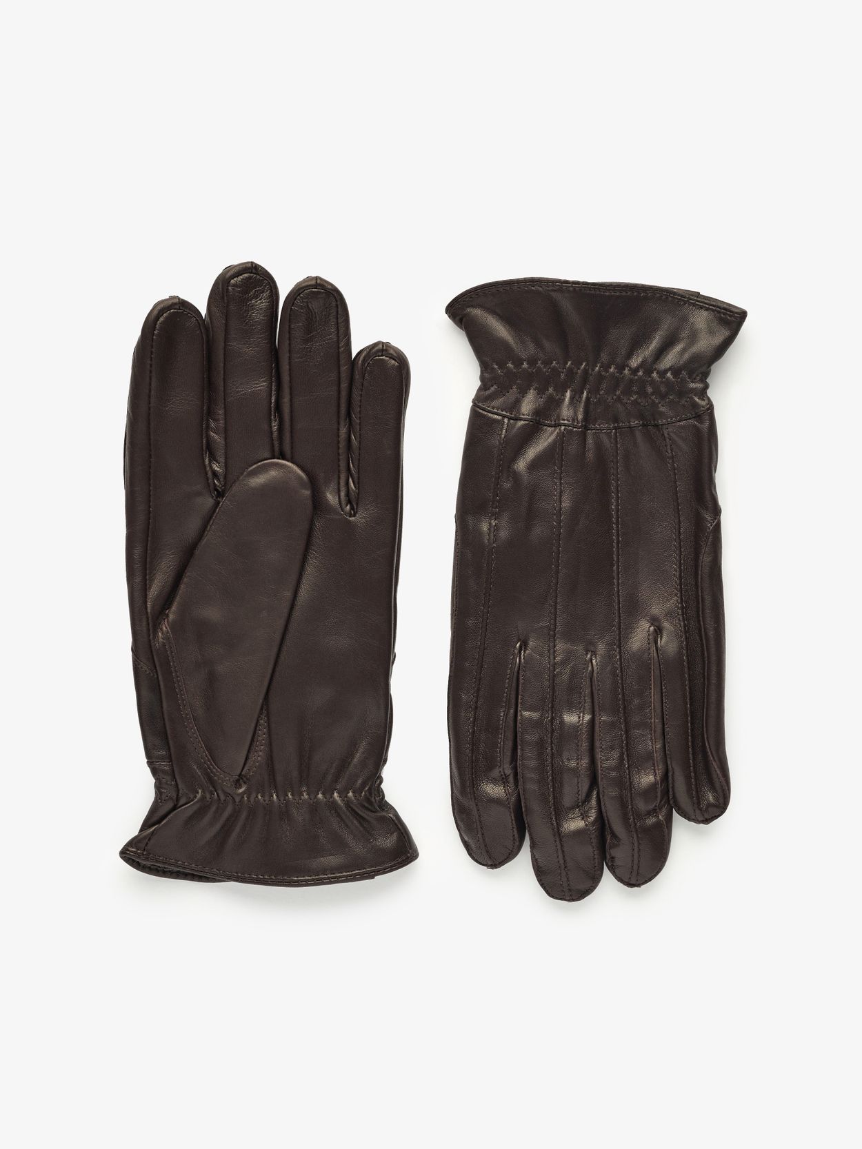 Gants en cuir marron Zermatt