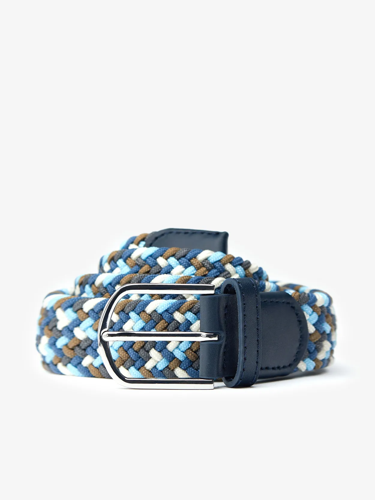 Blue & White Braided Belt