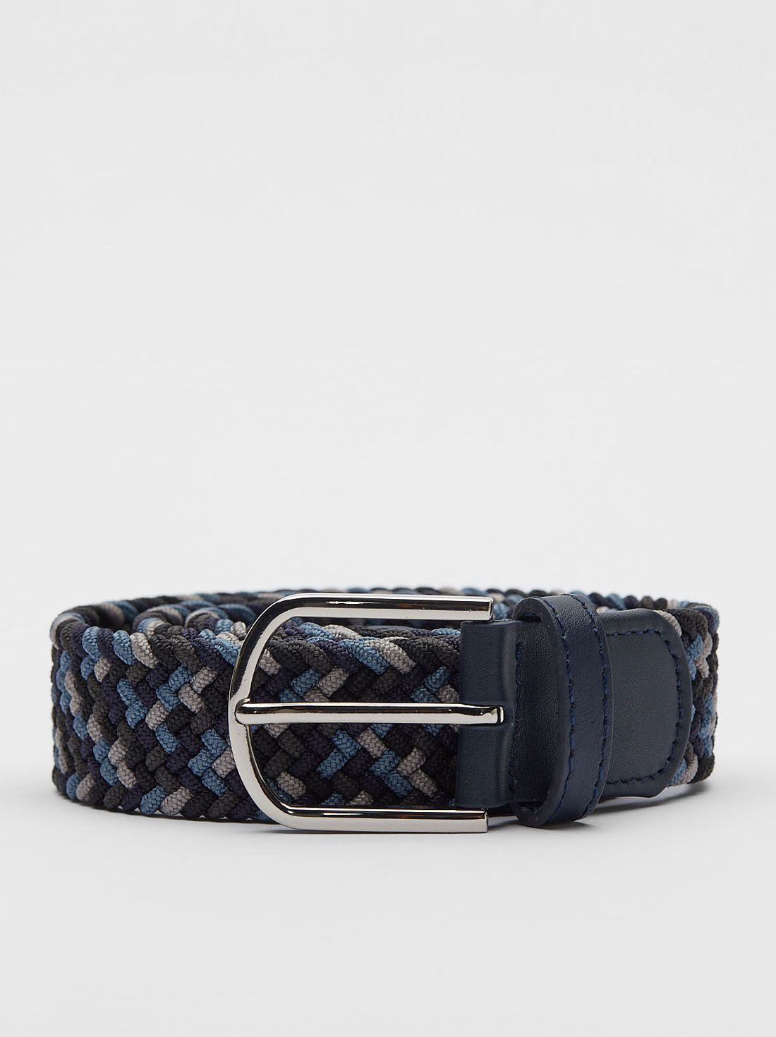 Blue & Grey Braided Belt