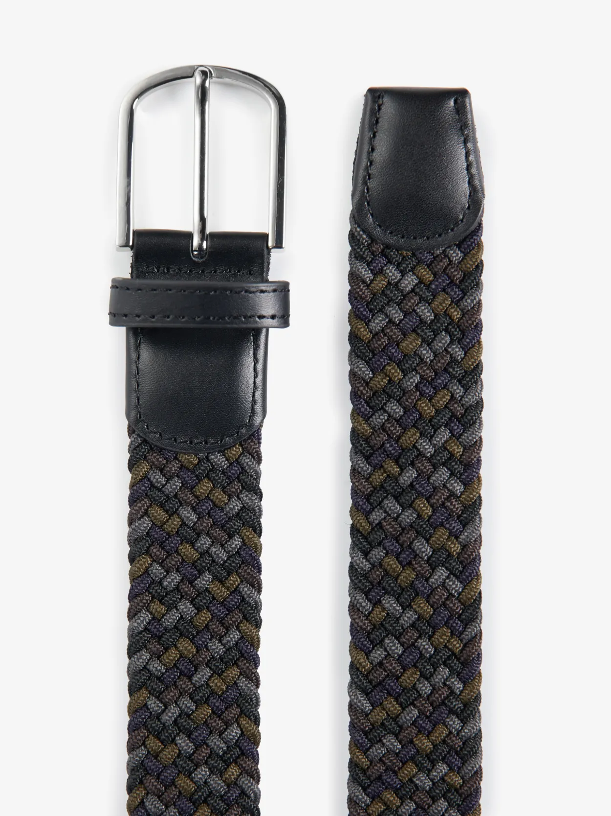Black & Grey Braided Belt
