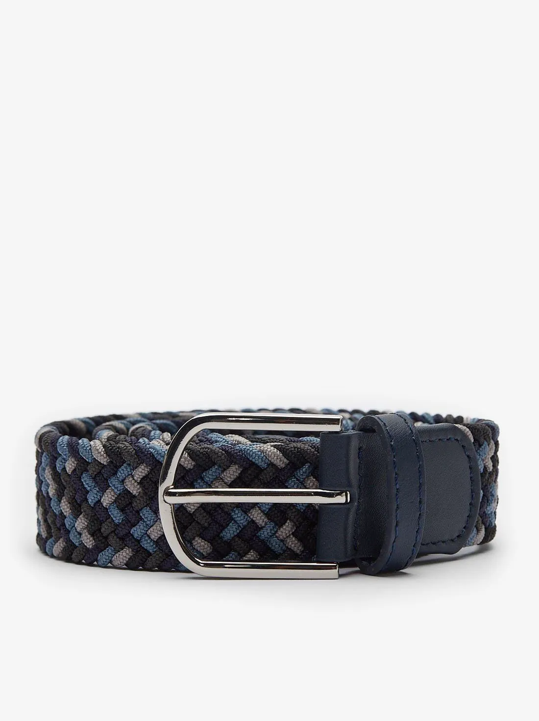 Ceinture Tressée Bleue & Grise