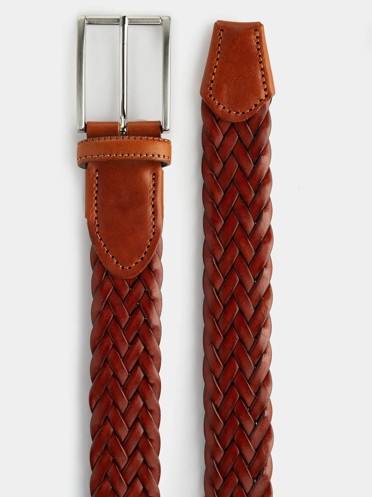 Buy Brown Braided Belt for Men