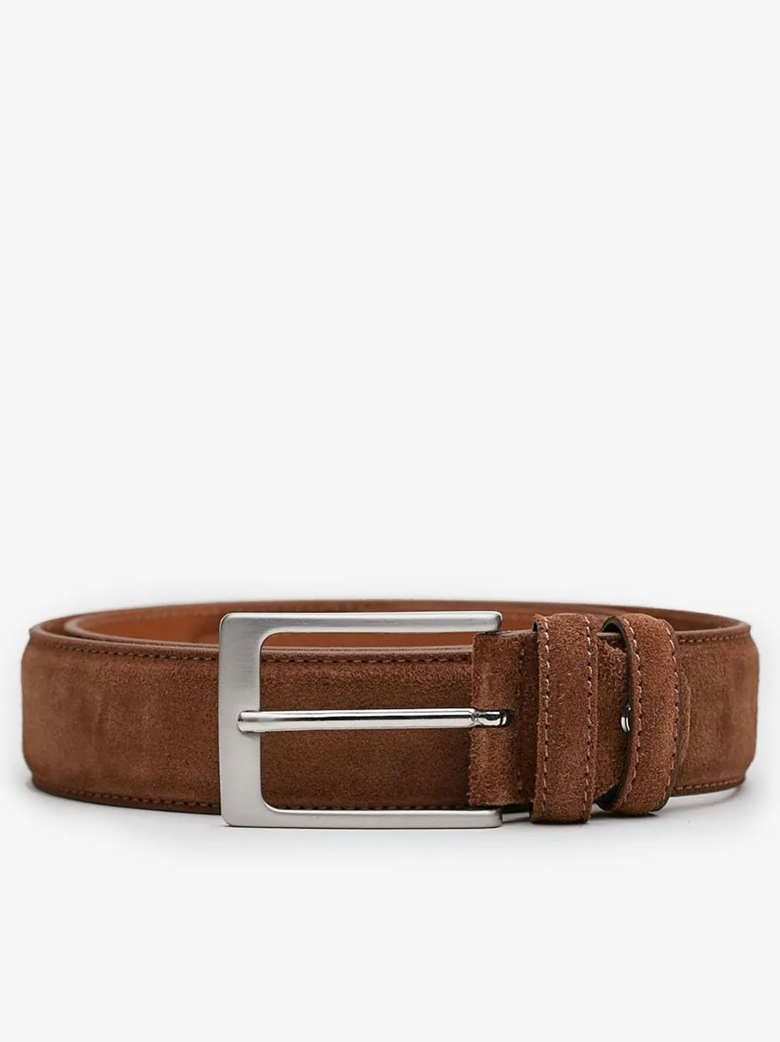 Brown Suede Belt|211178102