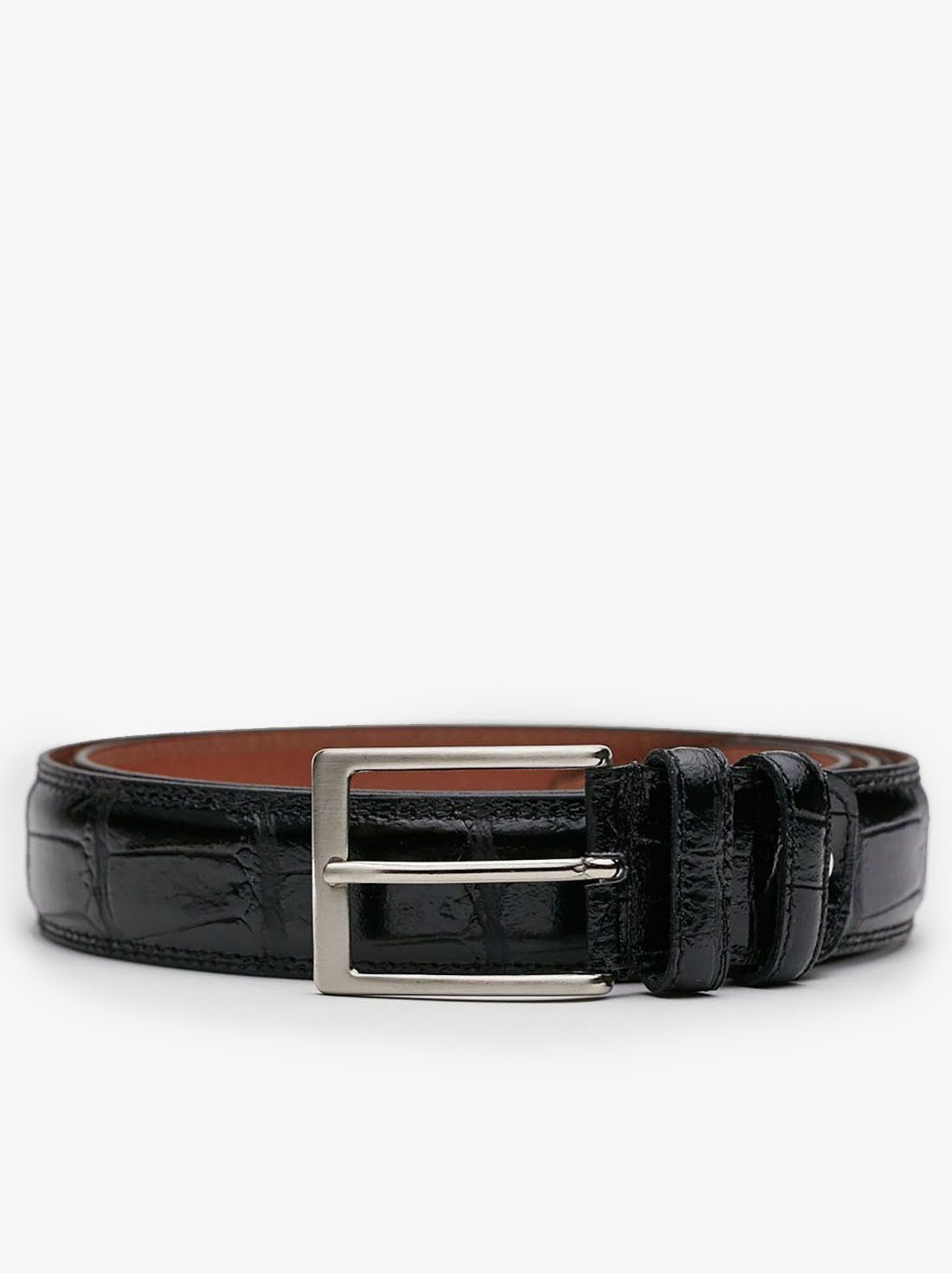 Men's Brighton Ventura Leather Belt, #M10383 Black - Richard David