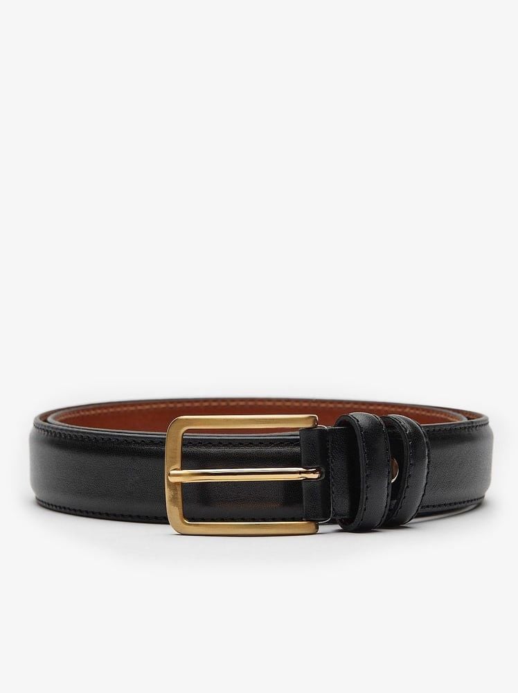 Ceinture Homme Cuir Alligator Effet - Marque John Foster - Taille 90, Boucle Or - Neuf Sans étiquette