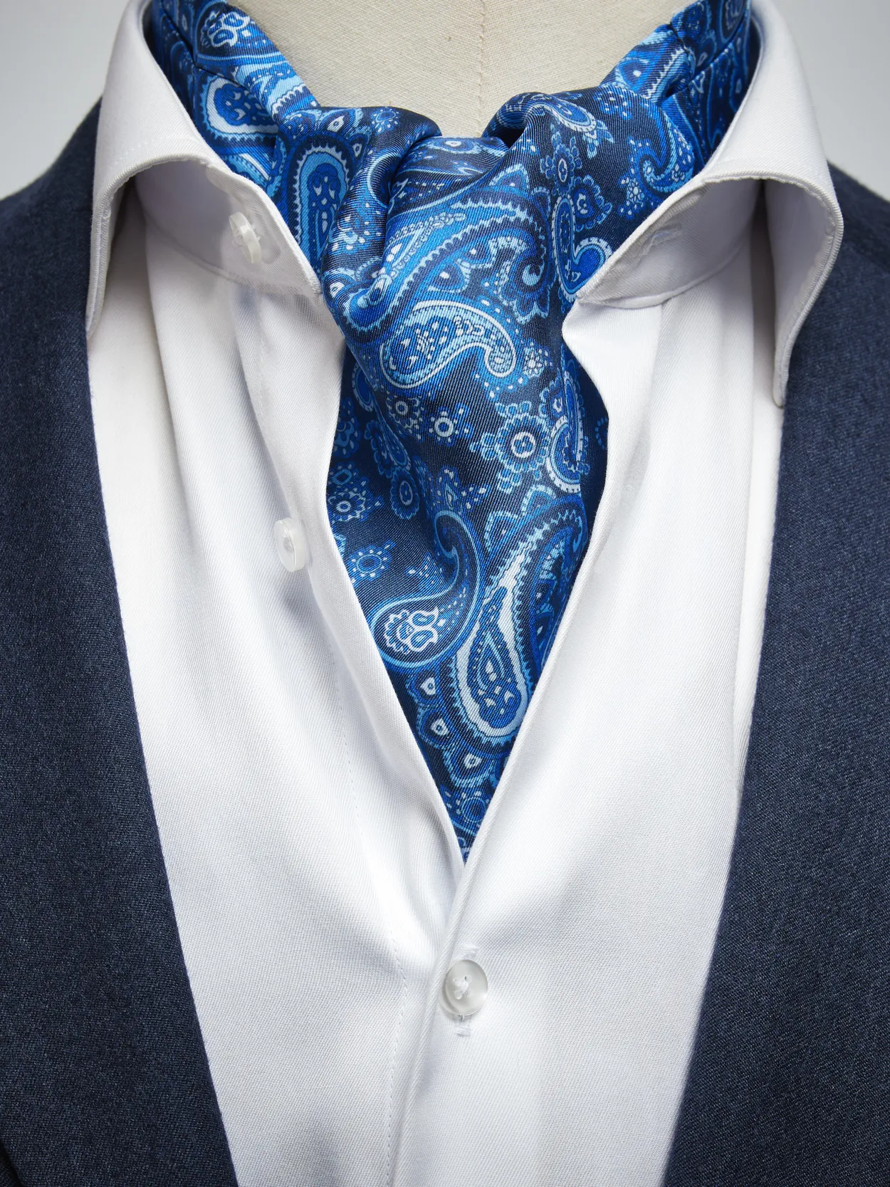 Dark Blue Ascot Paisley