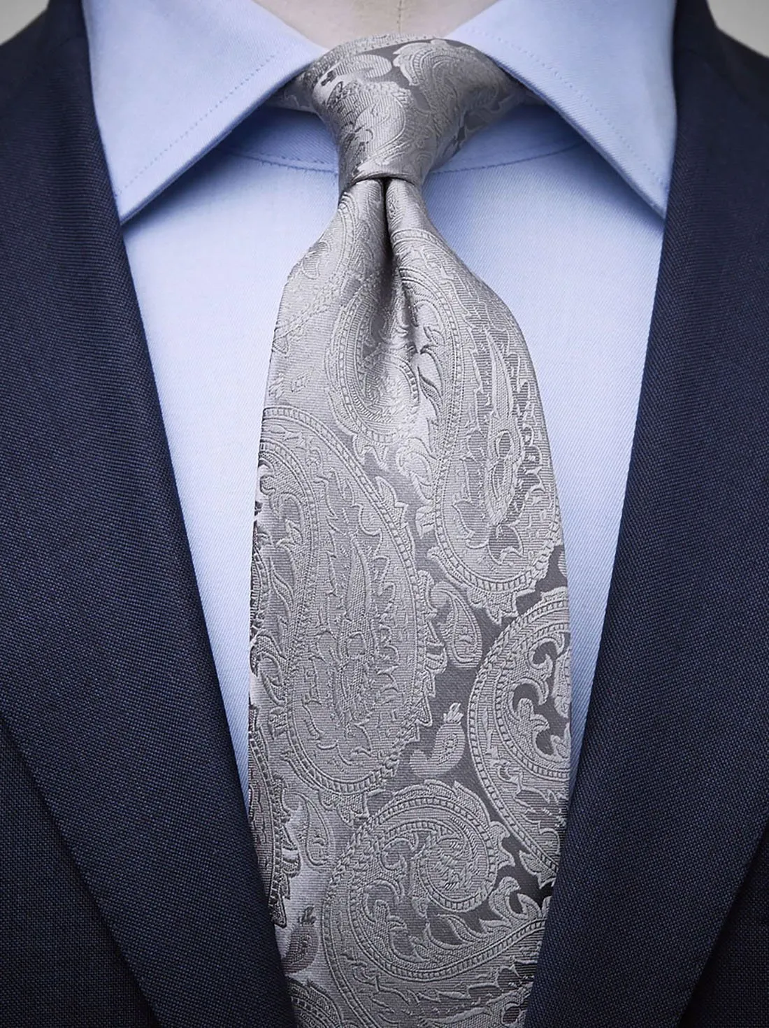 Silver Ties | Men's Ties | Free Shipping | John Henric