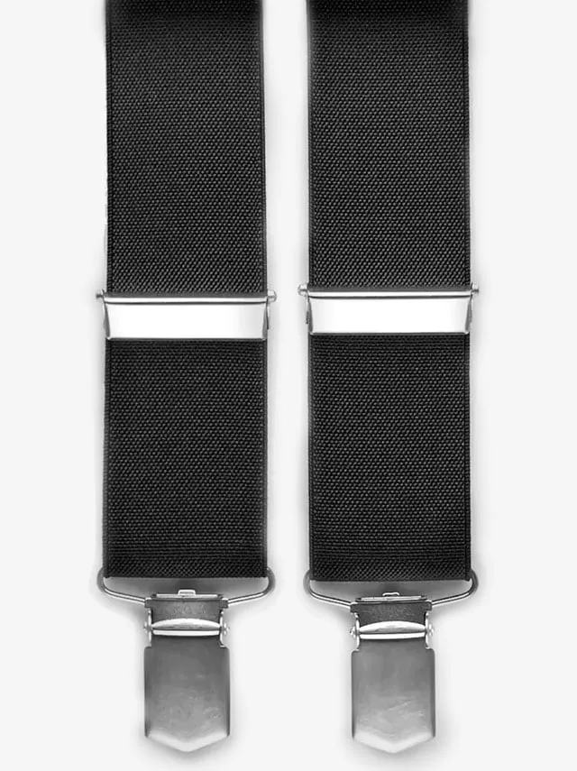 Black Suspenders Plain