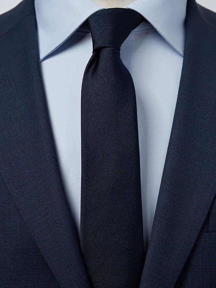Schmale Herren-Krawatte Aus Baumwolle – Skinny-Tie Mit Anker-Muster Für Business & Hochzeit