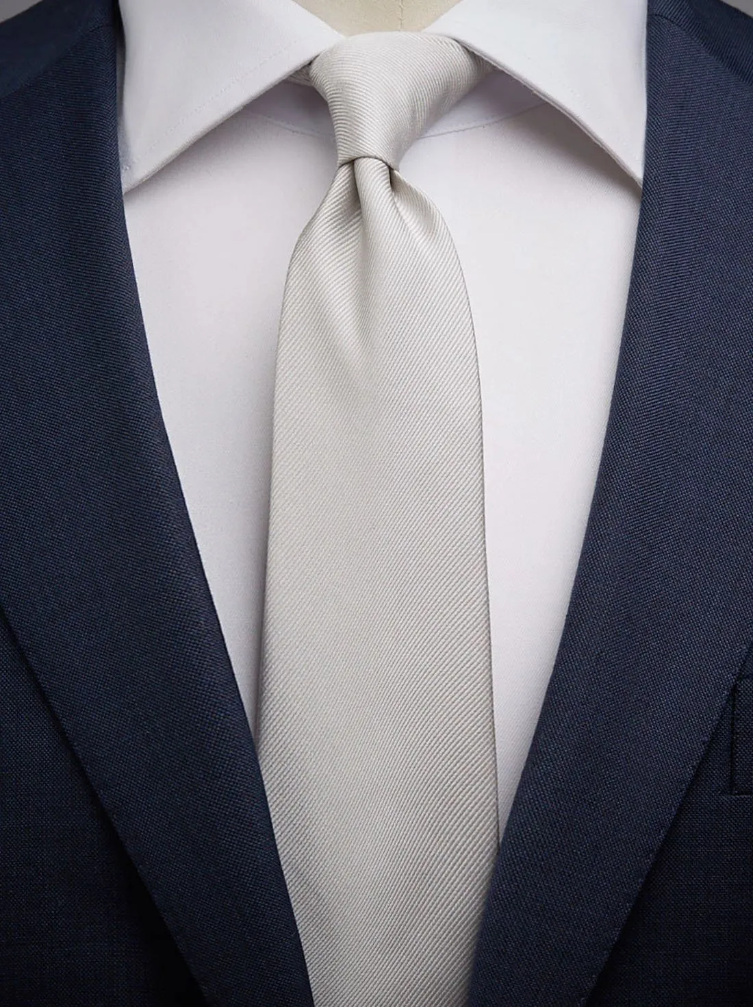 Silver Tie Plain