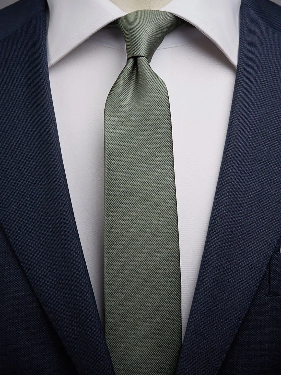 Olive Green Tie Plain