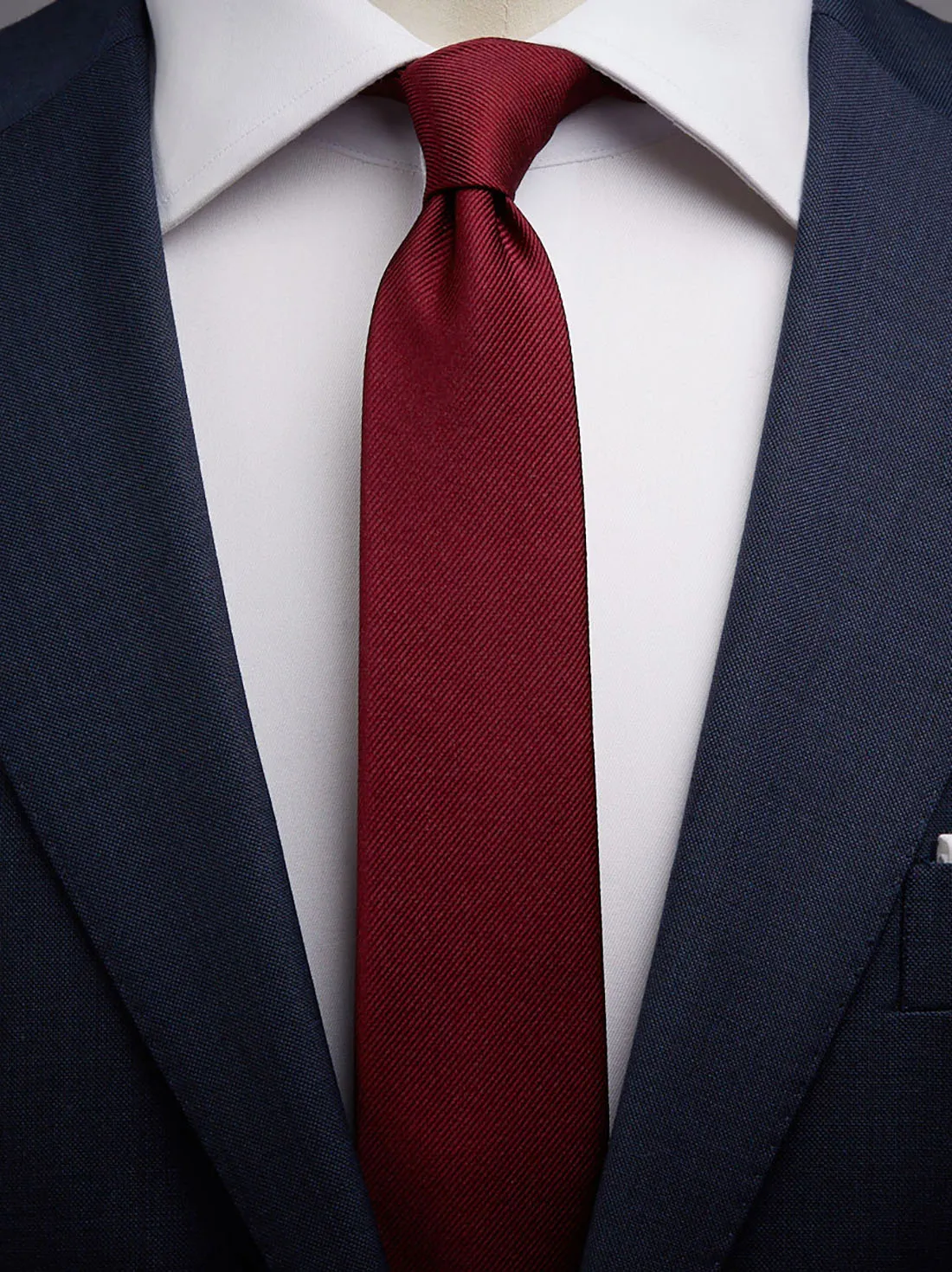 Burgundy Tie Plain