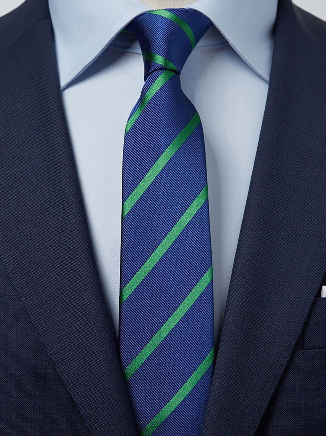 Blue & Green Tie Regimental 