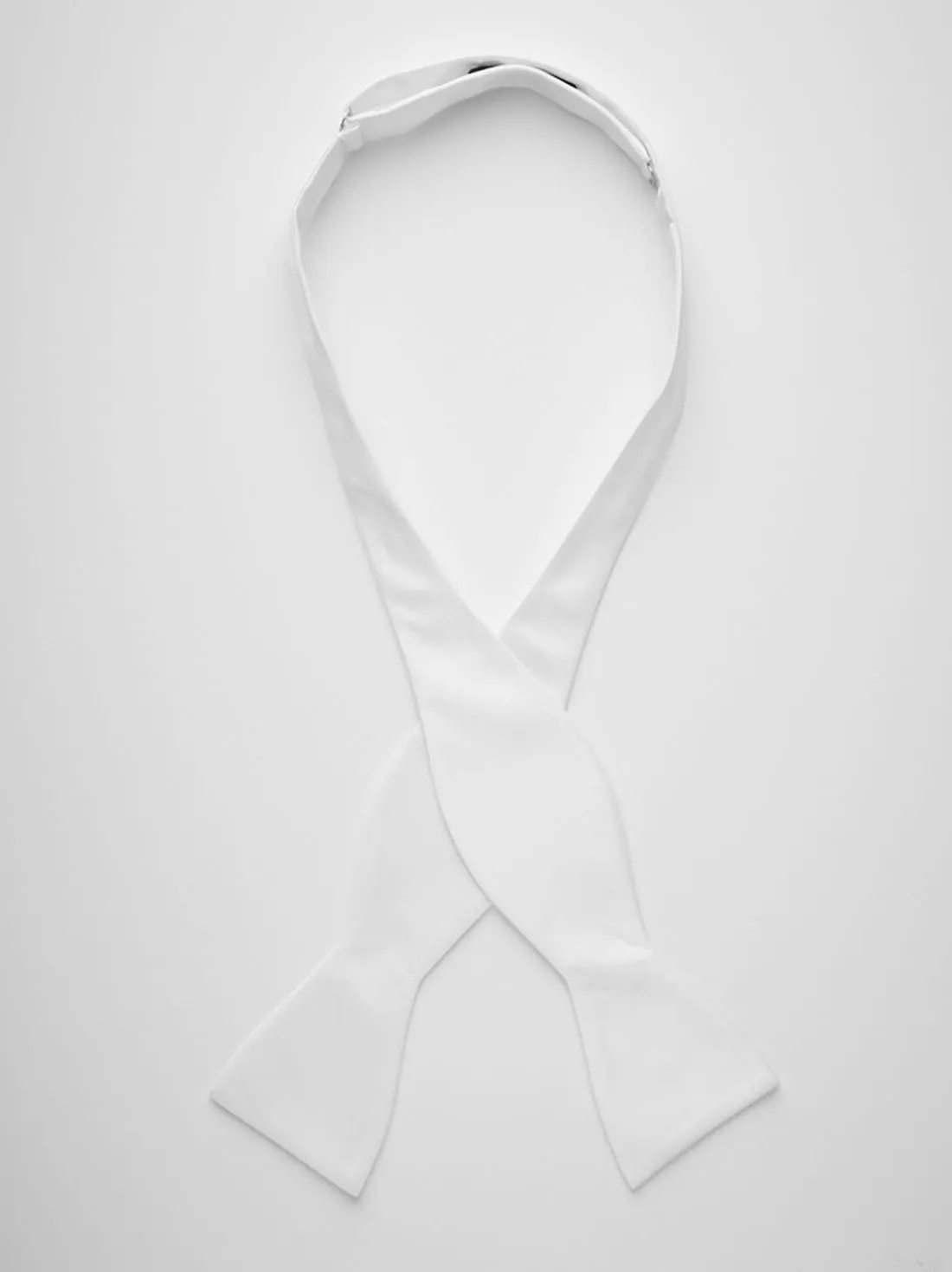 White Bow Tie Plain 