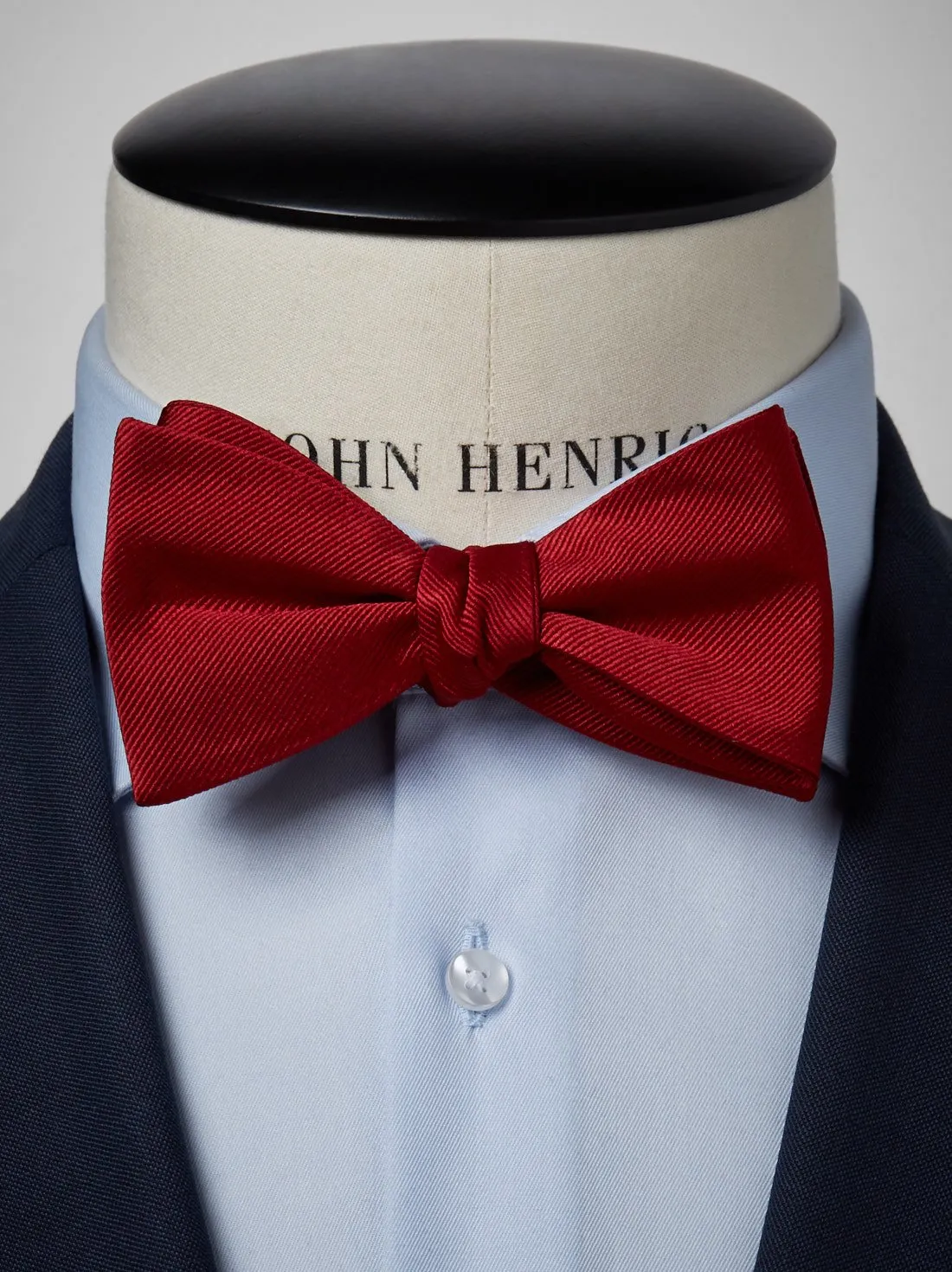 Dark Red Bow Tie Plain