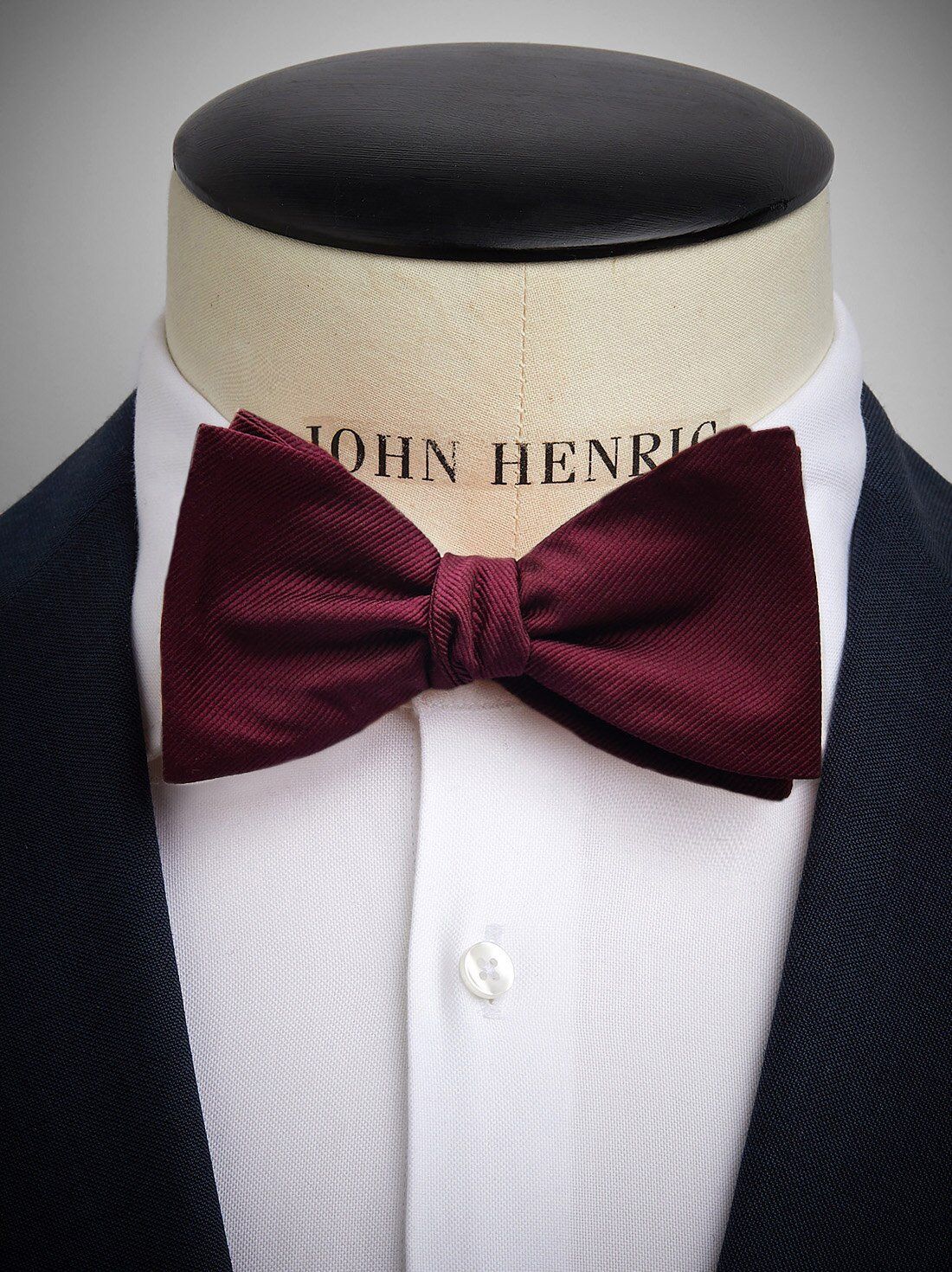 Burgundy Bow Tie Plain