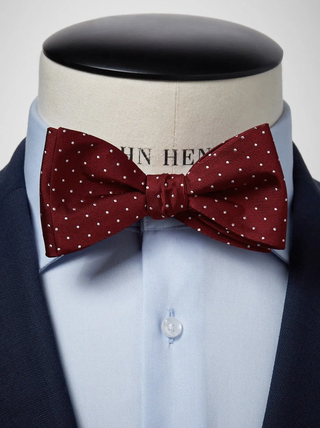 Burgundy Bow Tie Dot