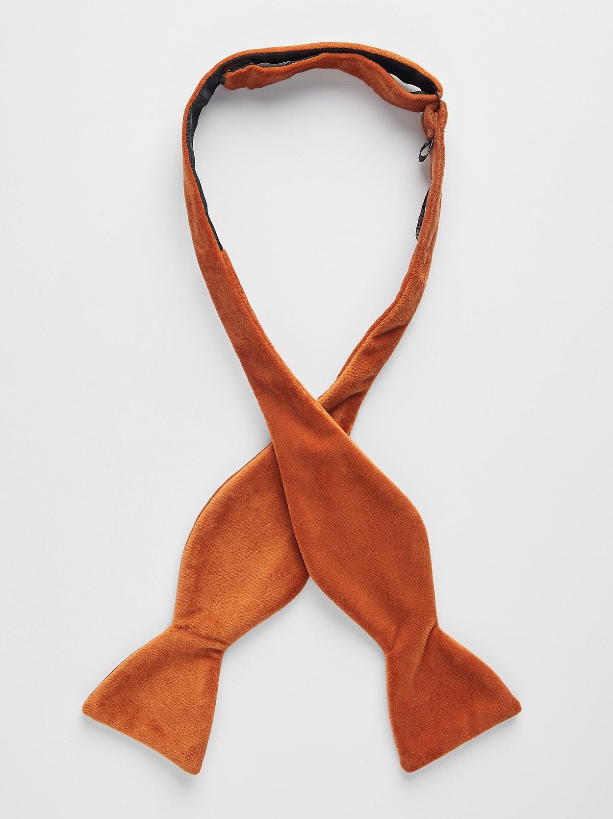Orange Velvet Bow Tie 