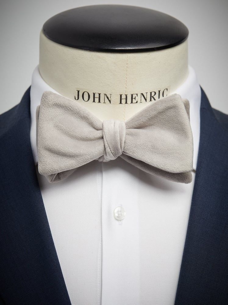 Silver Bow Tie