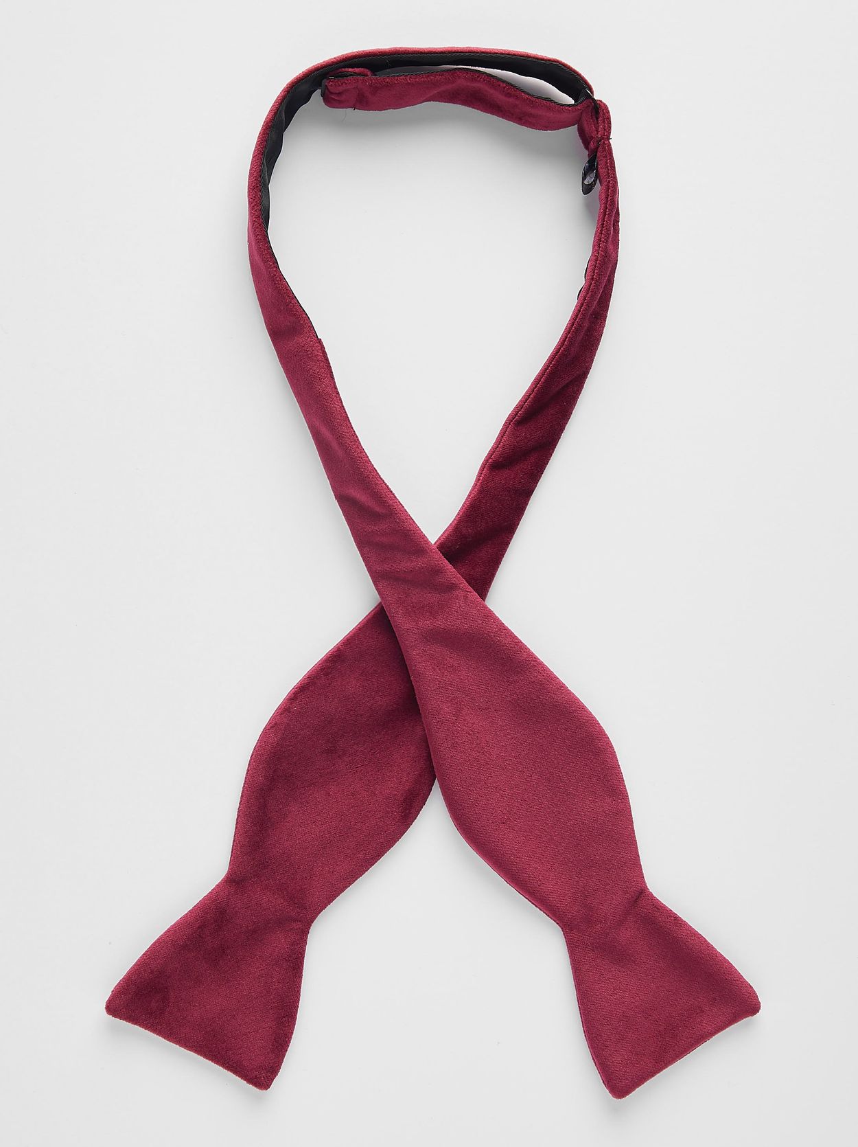 Burgundy Velvet Bow Tie 