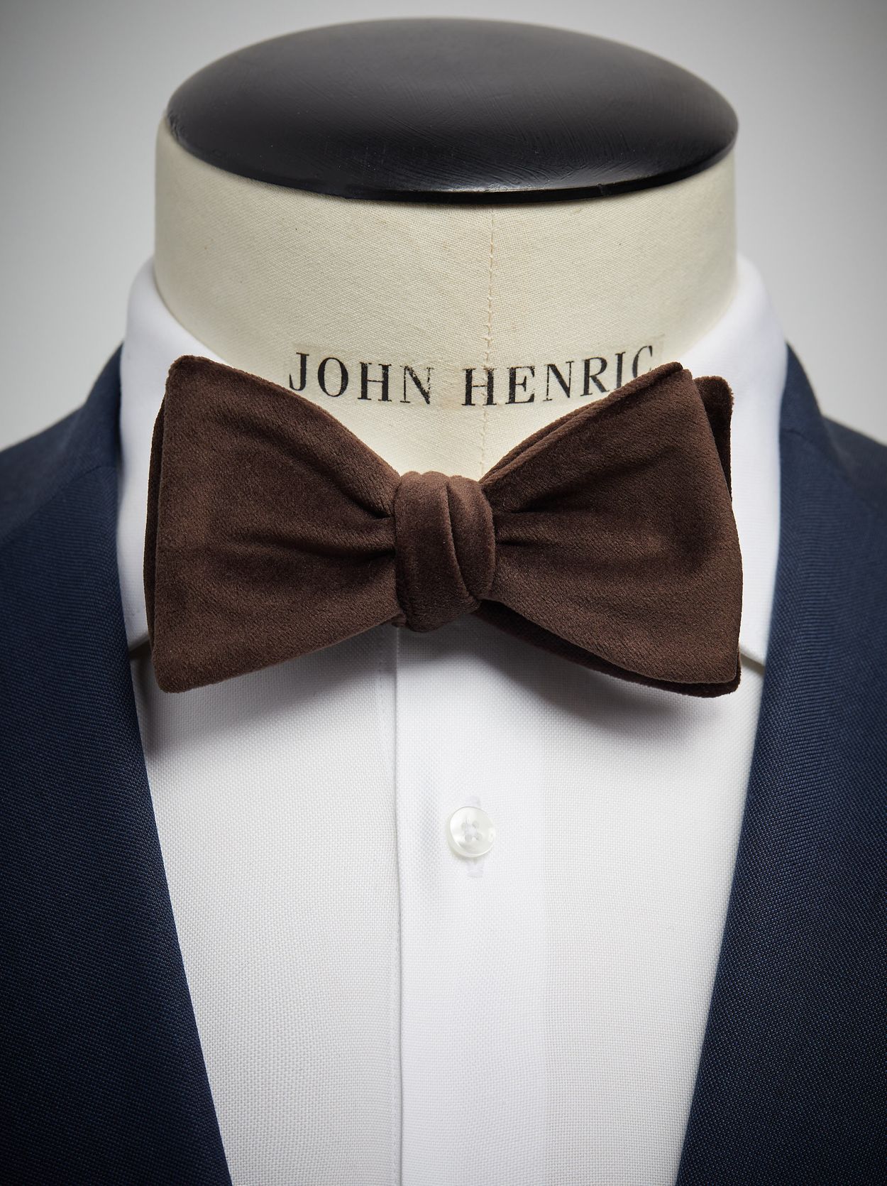 Brown Velvet Bow Tie