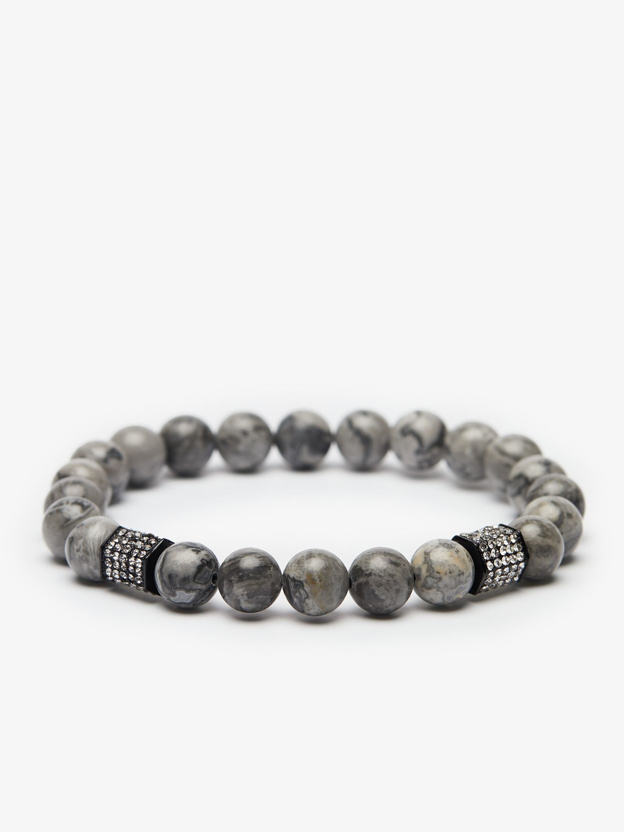 Grey Beaded Bracelet Bridel