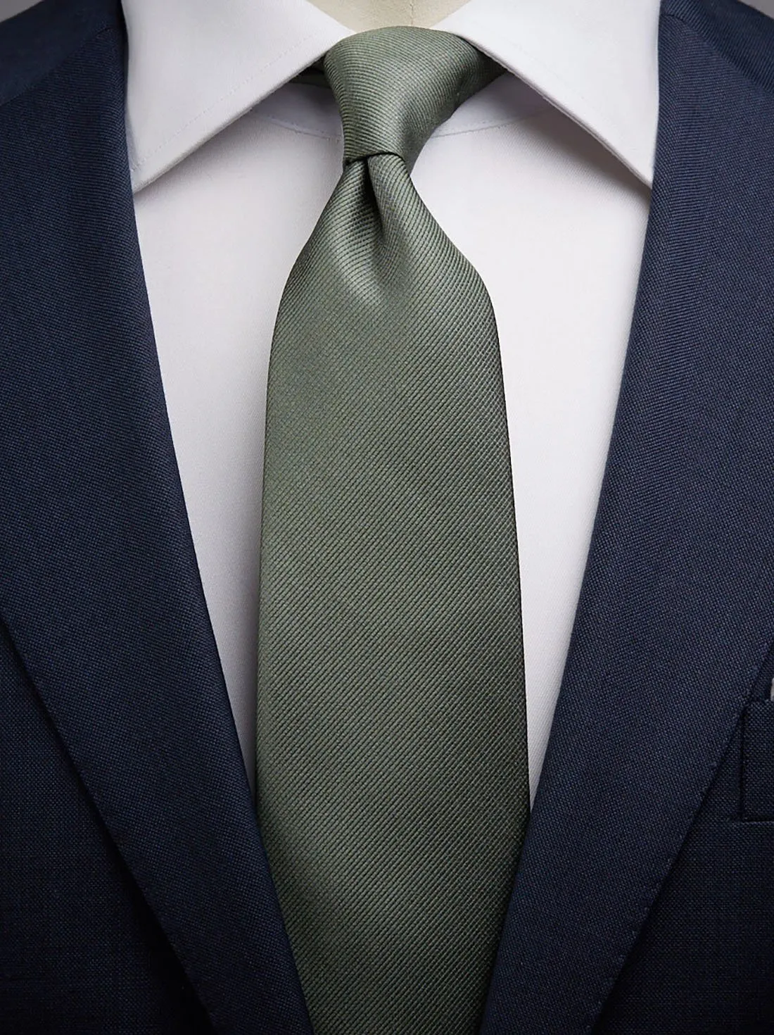 Olive Green Tie Plain