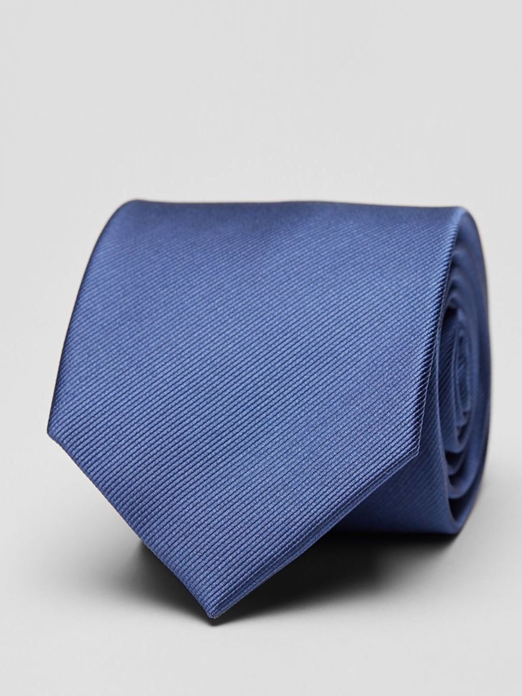 blue dress tie Wide Striped Blue Necktie