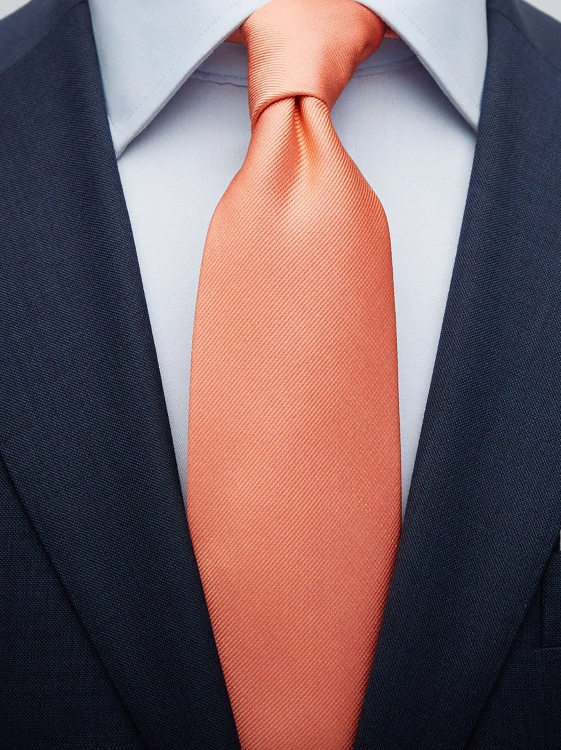 Solid Color Tie in Neon Coral 