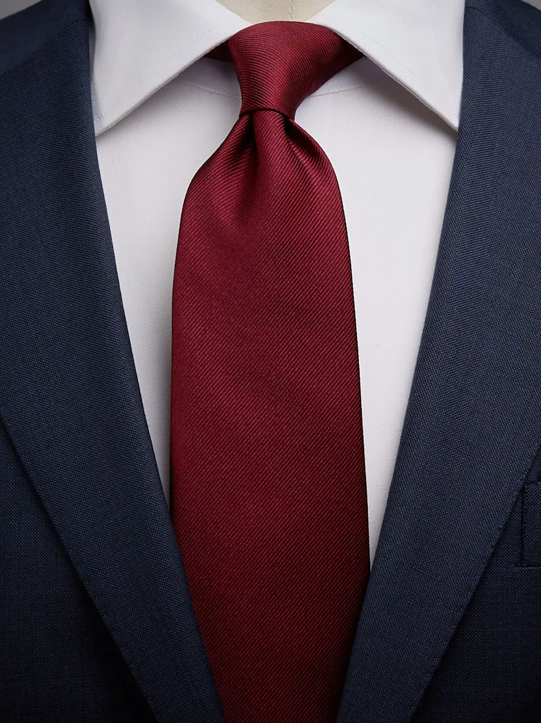 Burgundy Tie Plain