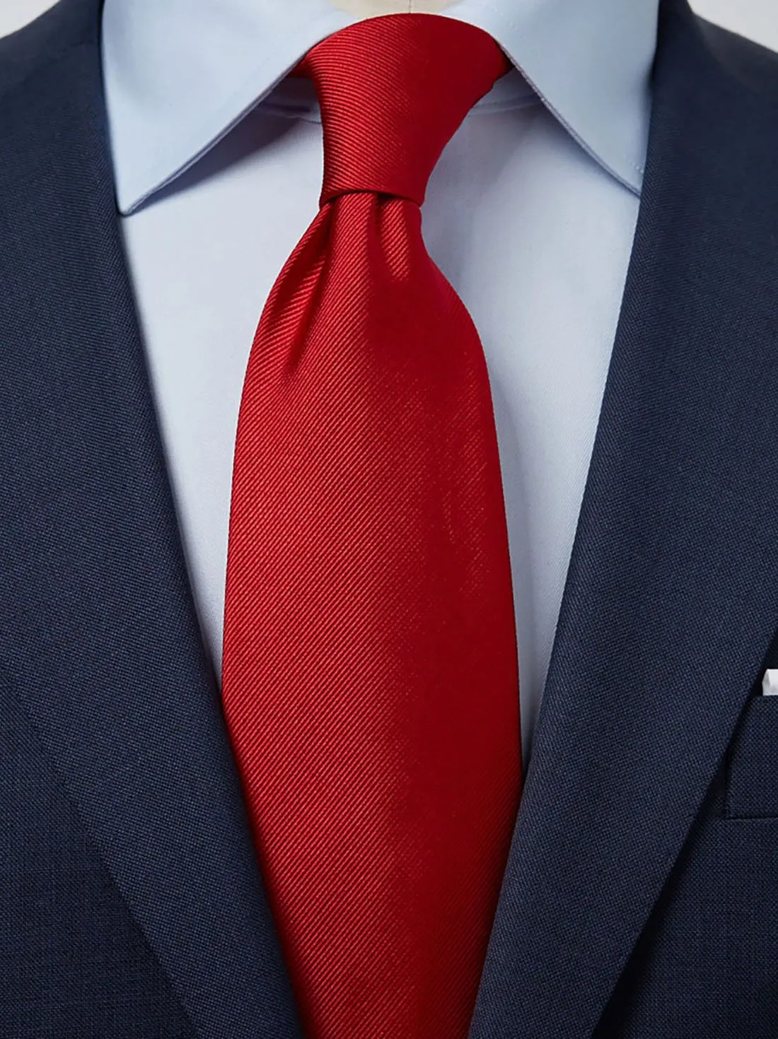 red silk tie