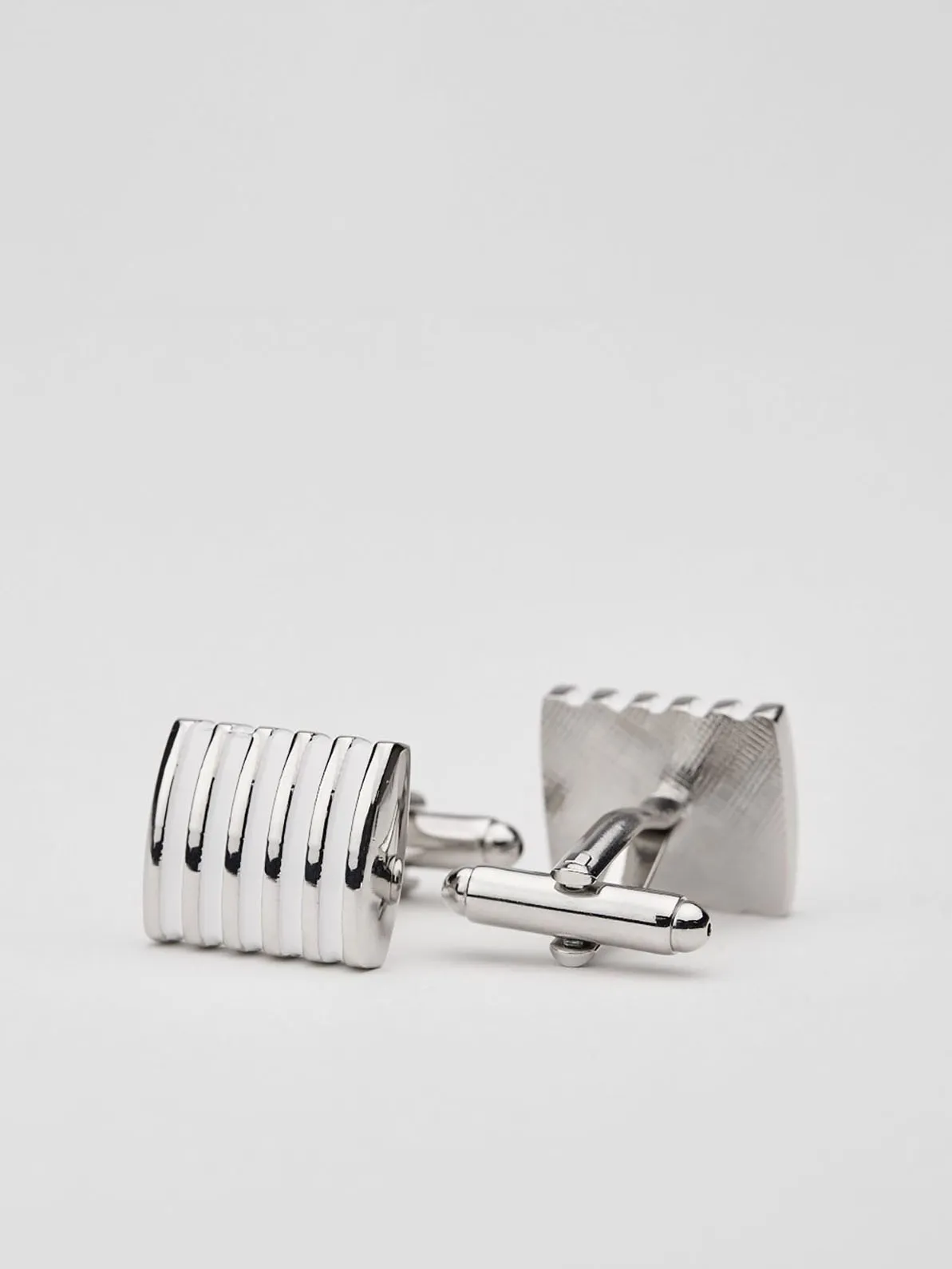 Silver Cufflink Stripe