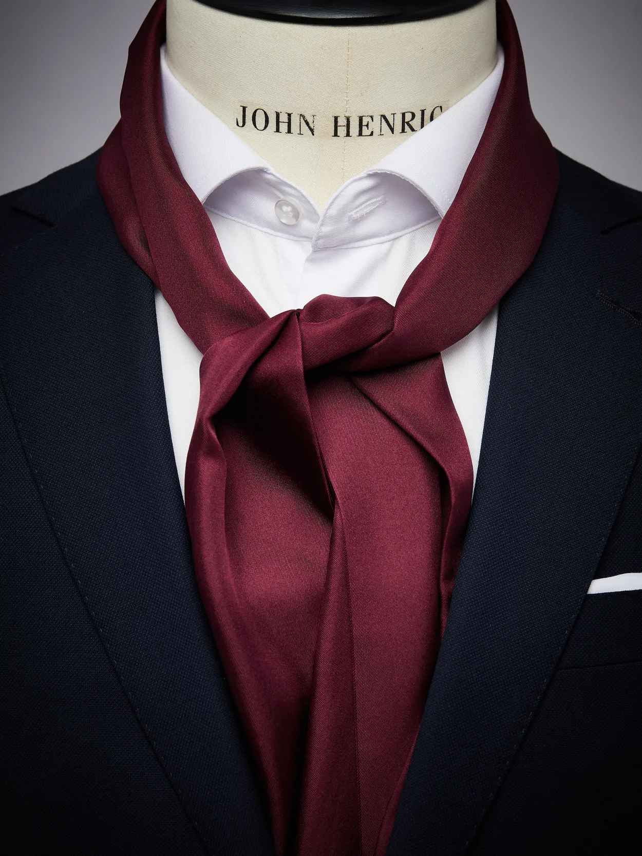 Burgundy Silk Scarf Plain