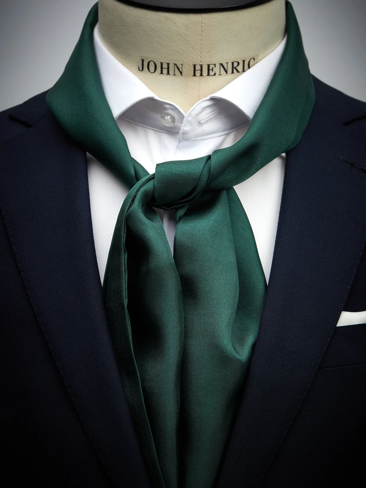 Green Silk Scarf Plain