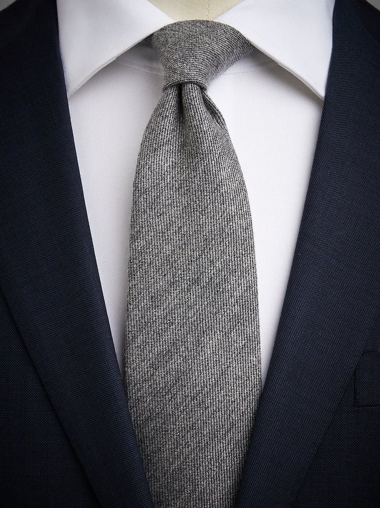Cravate Homme Soie Paillettes Gris Argenté - Élégante Pour Mariage, Bureau Et Entretien - Coupe Confort Boucle Antidérapante