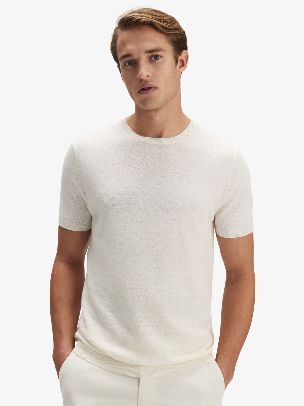 Off White Linen T-shirt
