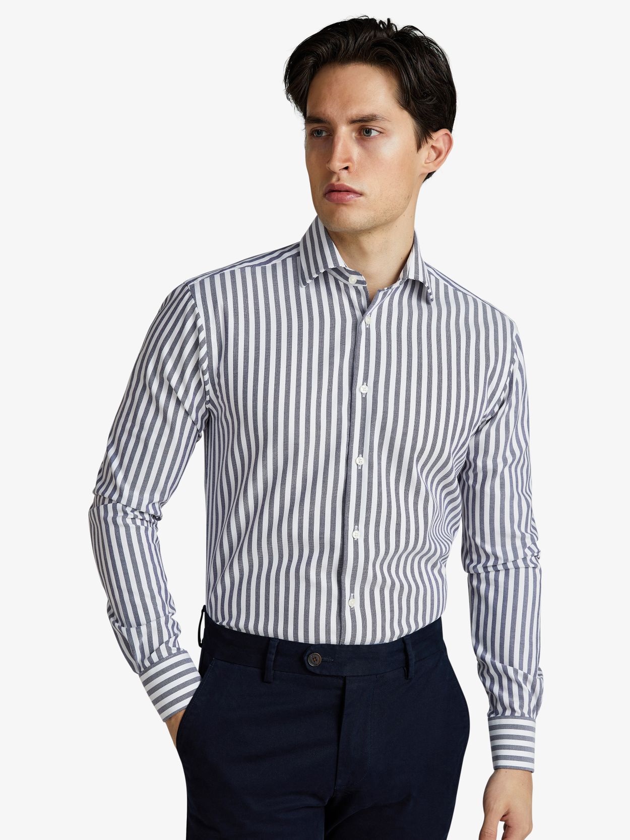 Blue Block Striped Shirt